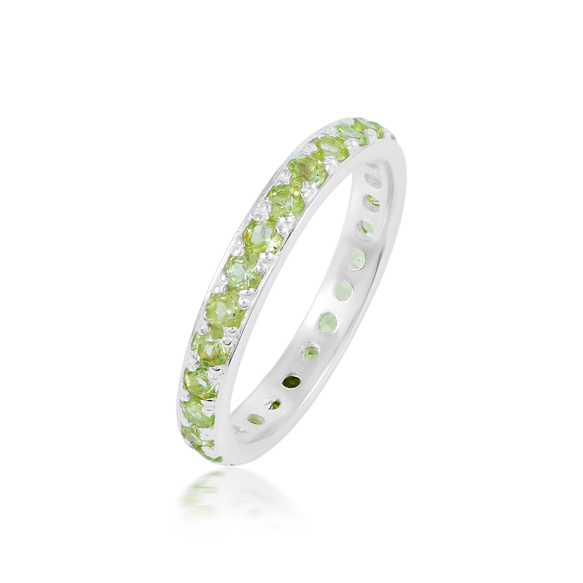 Ravishing Impressions Peridot Gemstone 925 Sterling Silver Eternity Band Ring In Pave Setting Fine Jewellery Unisex Adult (B08H88WSBR) Amazon Price History, Amazon Price Tracker
