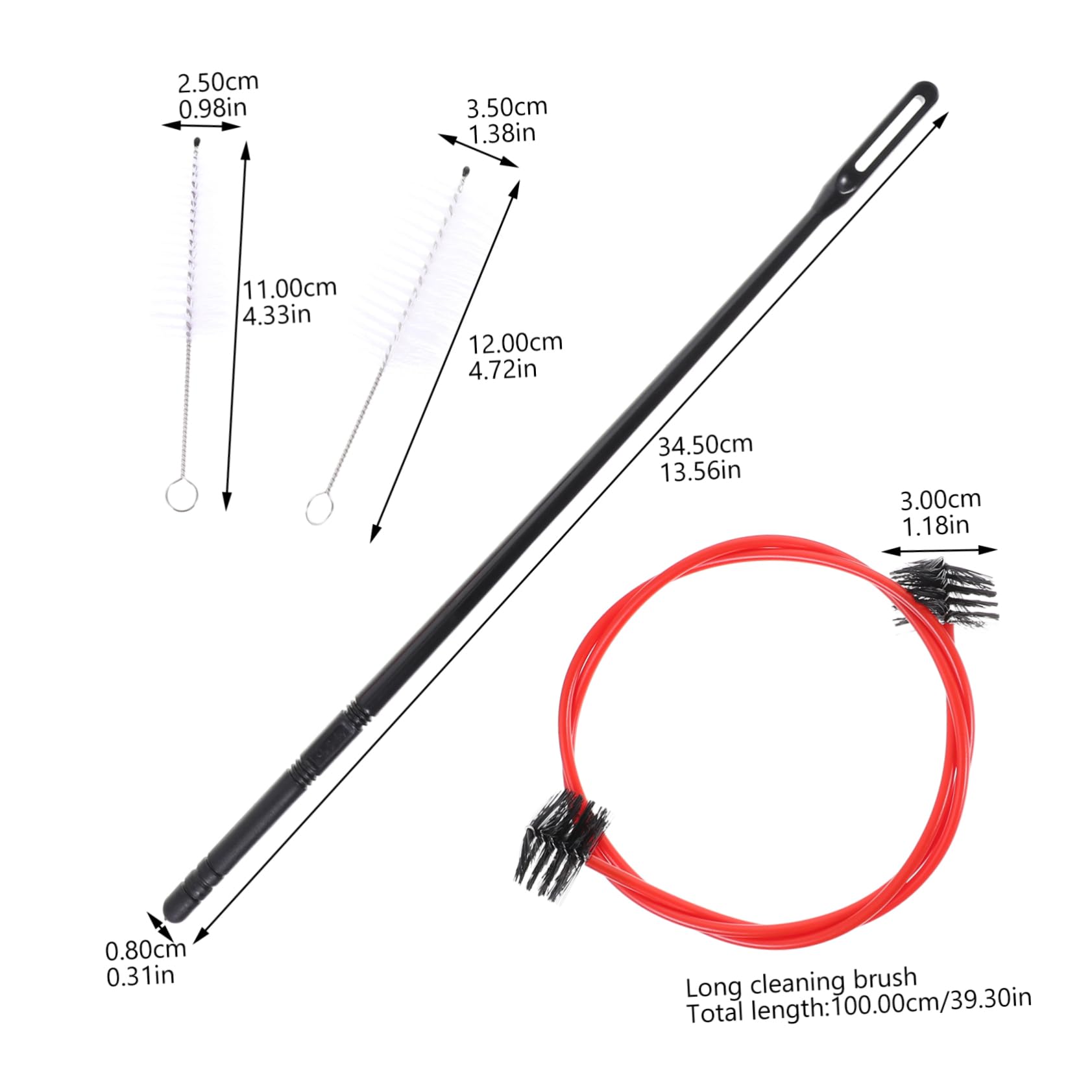 BESPORTBLE Kit de Nettoyage pour Trompette Brosse Électrique, Accessoires en Plastique, Nylon et Métal, Résistant la Déchirure Nettoyage à Domicile