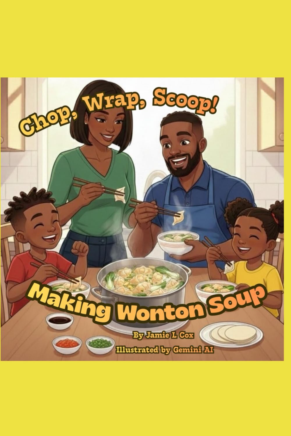 Chop Wrap Scoop Making Wonton Soup