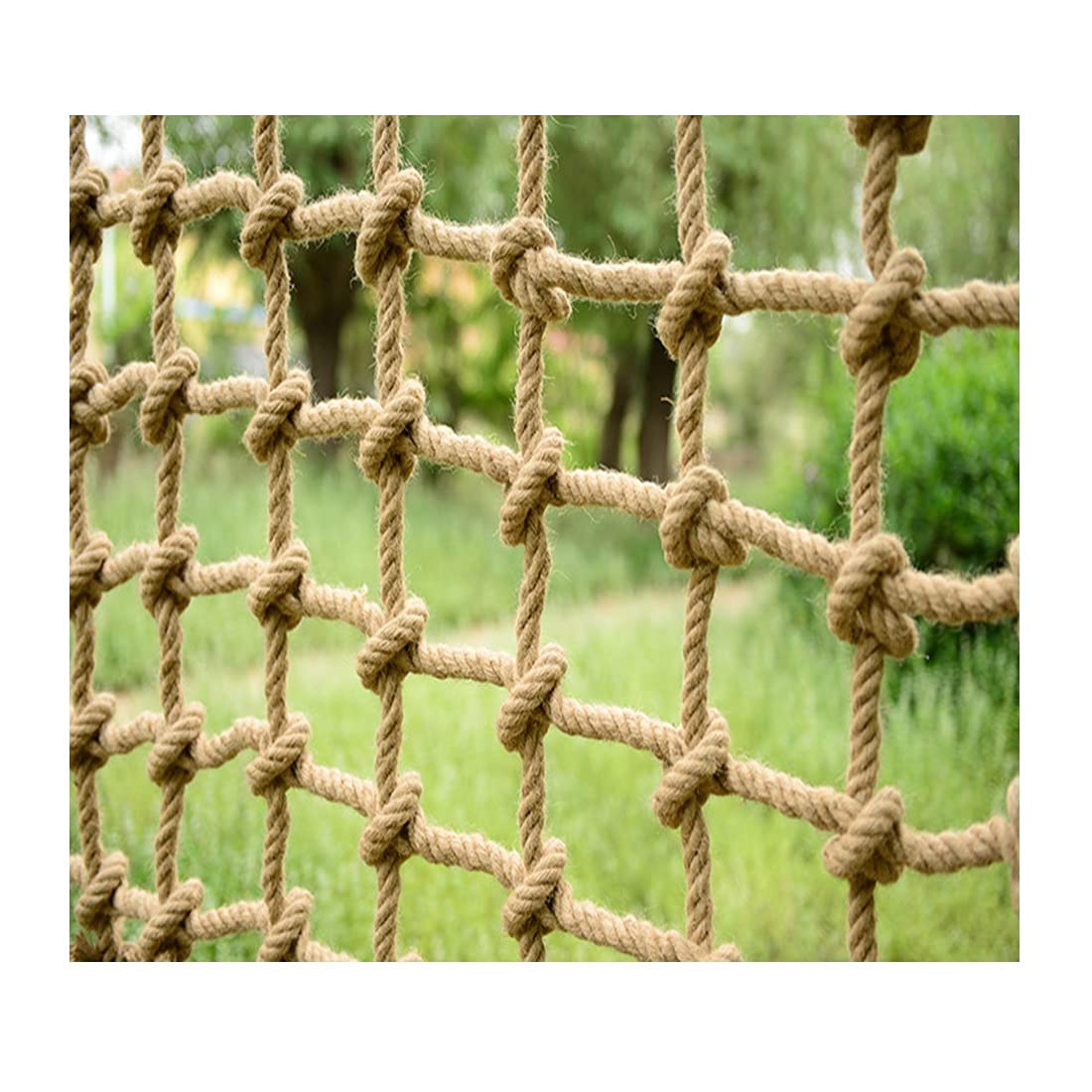 yjyxzy Hemp Rope Net Heavy Duty Cargo Net Grid Garden Netting Indoor Outdoor Balcony Terrace Fence Ceiling Hanging Bridge Treehouse Climbing Netting Photo Wall Decoration Mesh Nets