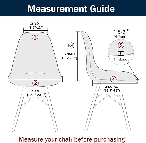 Miniatura 7 de YOPOIY Juego de 2, 4, 6 fundas para sillas de terciopelo elástico, fundas suaves para sillas de mediados de siglo, protector de muebles para cocina,