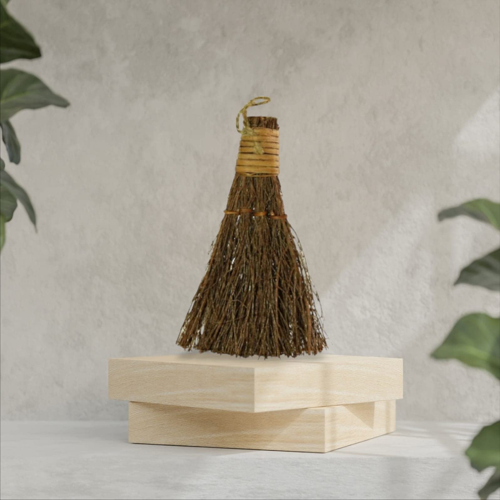 Cinnamon Pine Broom Scented Mini 3" Broom-image-1