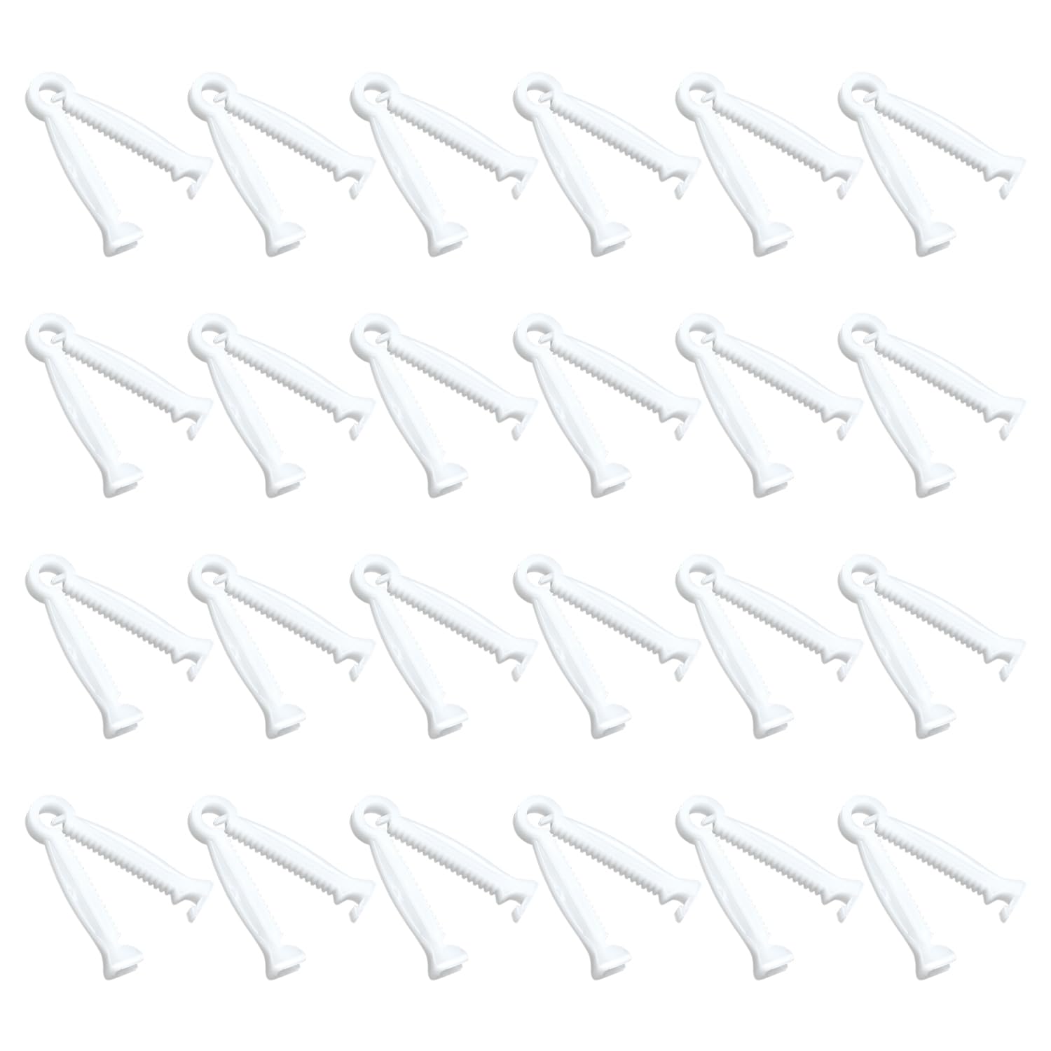 JJWNMLL Umbilical Cord Clip Disposable Plastic Pig Umbilical Navel Cord Clamp for Pet Animals Piglet Lamb Goat Puppy Kitten Farm Ranch Whelping Kit (White-24pcs)