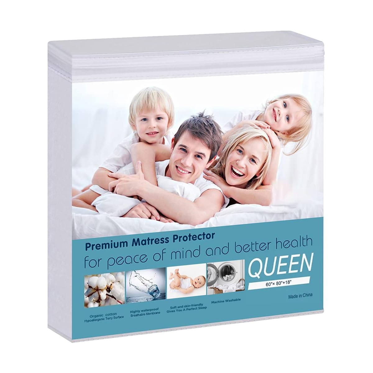 Foifope Waterproof Terry Cotton Mattress Pad