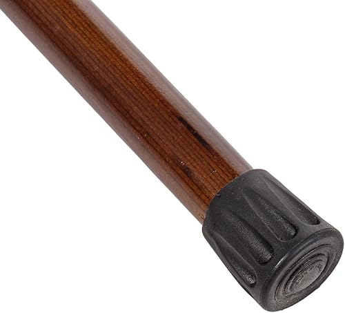 Miniatura 3 de THY Collectibles Bastón de madera con punta de goma para hombres y mujeres, ergonómico y a la moda, bastón de 35 pulgadas con detalle de ondas