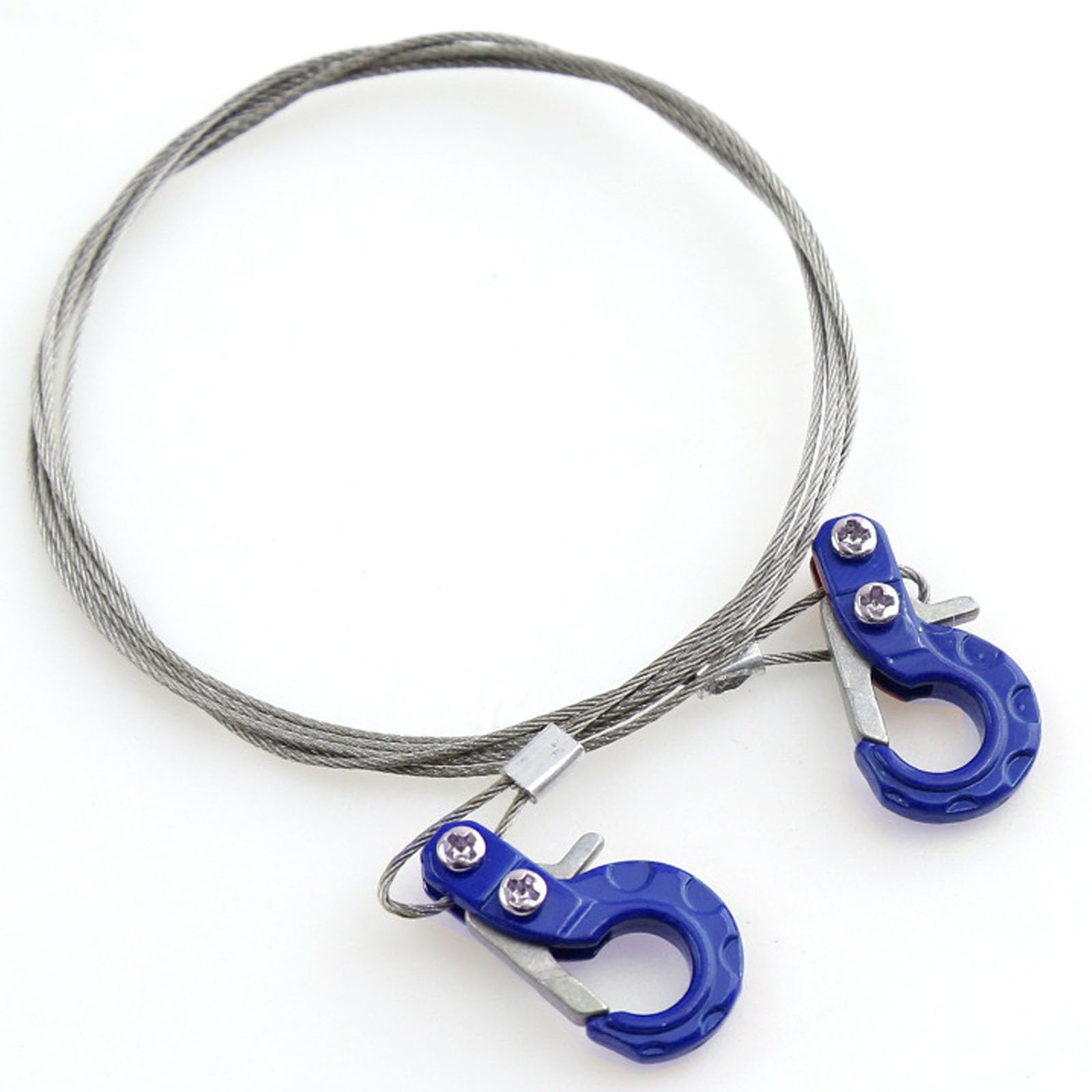 Mini Universal RC Tow Hook with Steel Cable for Axial SCX10, HSP 94180, RC4WD D90, Traxxas TRX4, CC01, D110, TF2