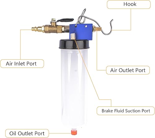 Miniatura 3 de Extractor de líquido de frenos automático, herramienta de reemplazo de cambio de aceite de dirección asistida, líquido de frenos y embrague, kit de