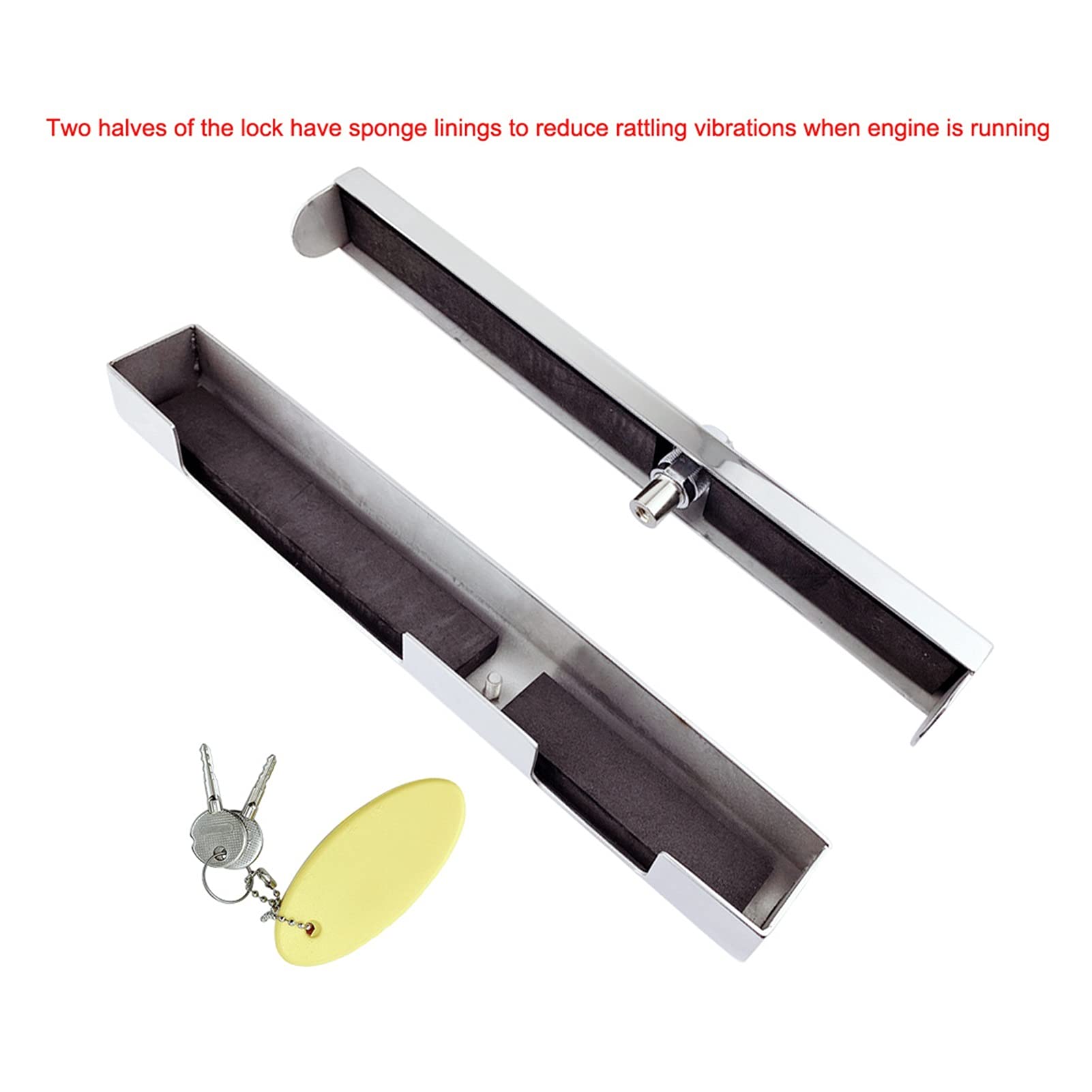 Accessoires de bateau, serrure de moteur marin, serrure de moteur de hors- bord en acier inoxydable poli 300 mm pour accessoires de yacht en acier inoxydable 316