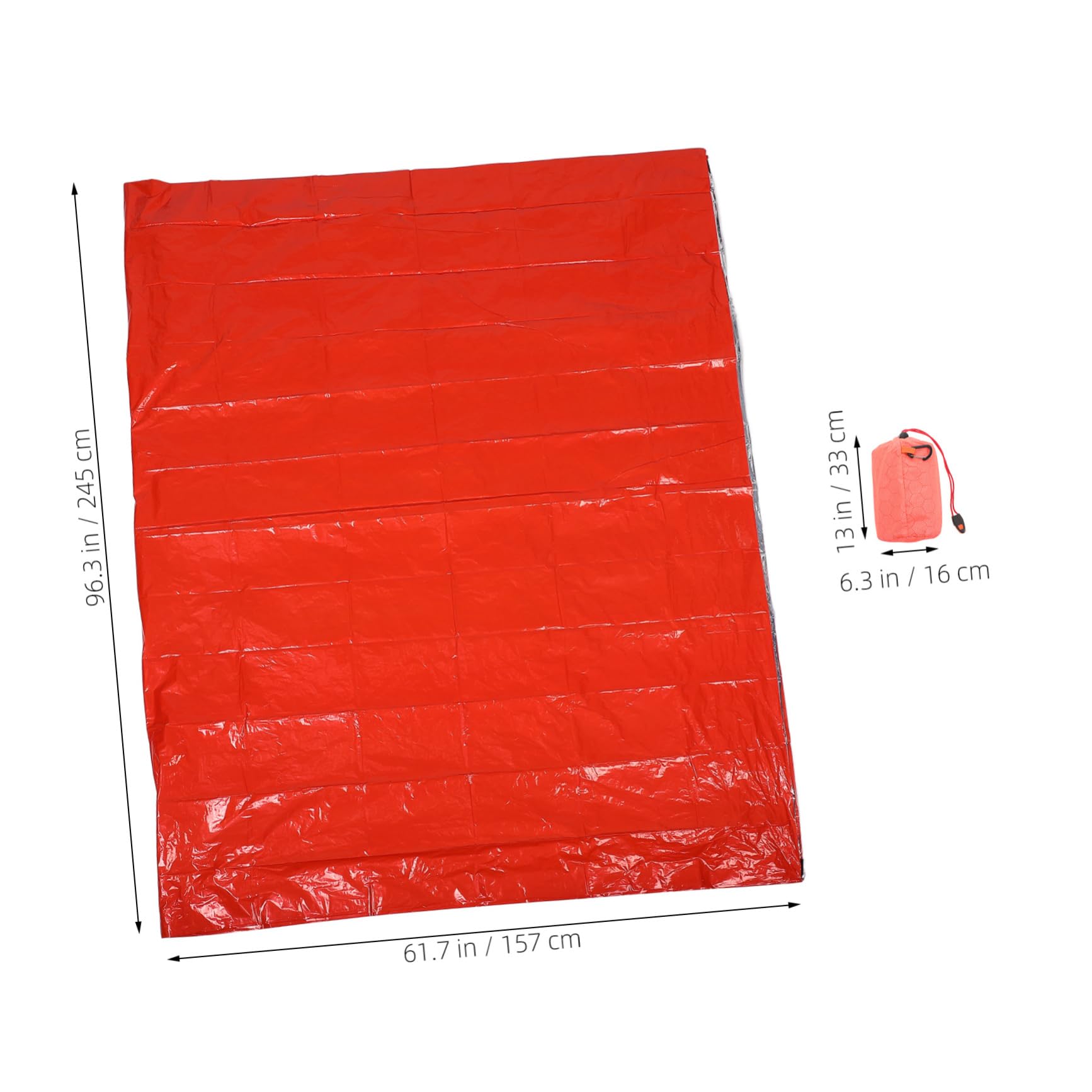 VICASKY 1 Set Emergency Survival Sleeping Tent Thermal Bivy Sack Warm Keeping Blanket for Camping Hiking Durable Protection Multipurpose Emergency Shelter