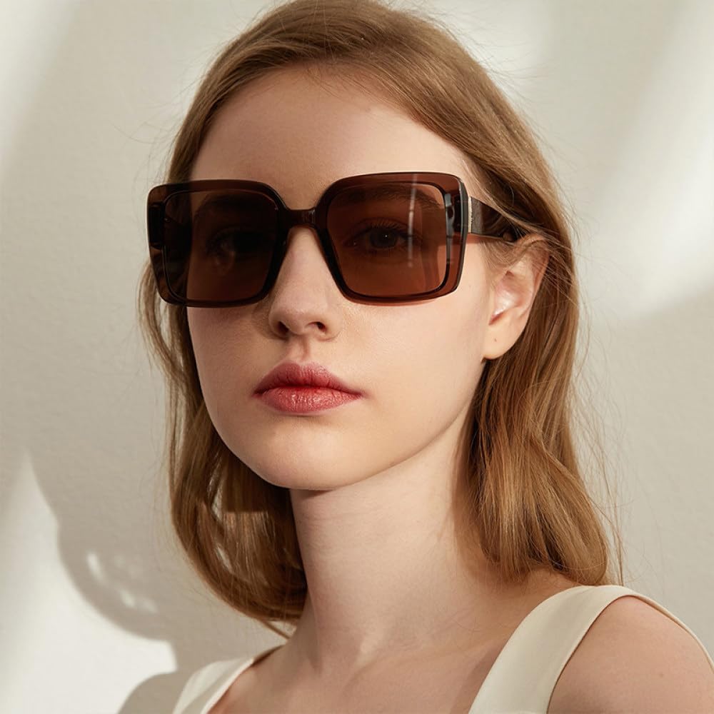 Retro kwadratowe okulary przeciwsłoneczne damskie Oversize męskie okulary przeciwsłoneczne Vintage UV400