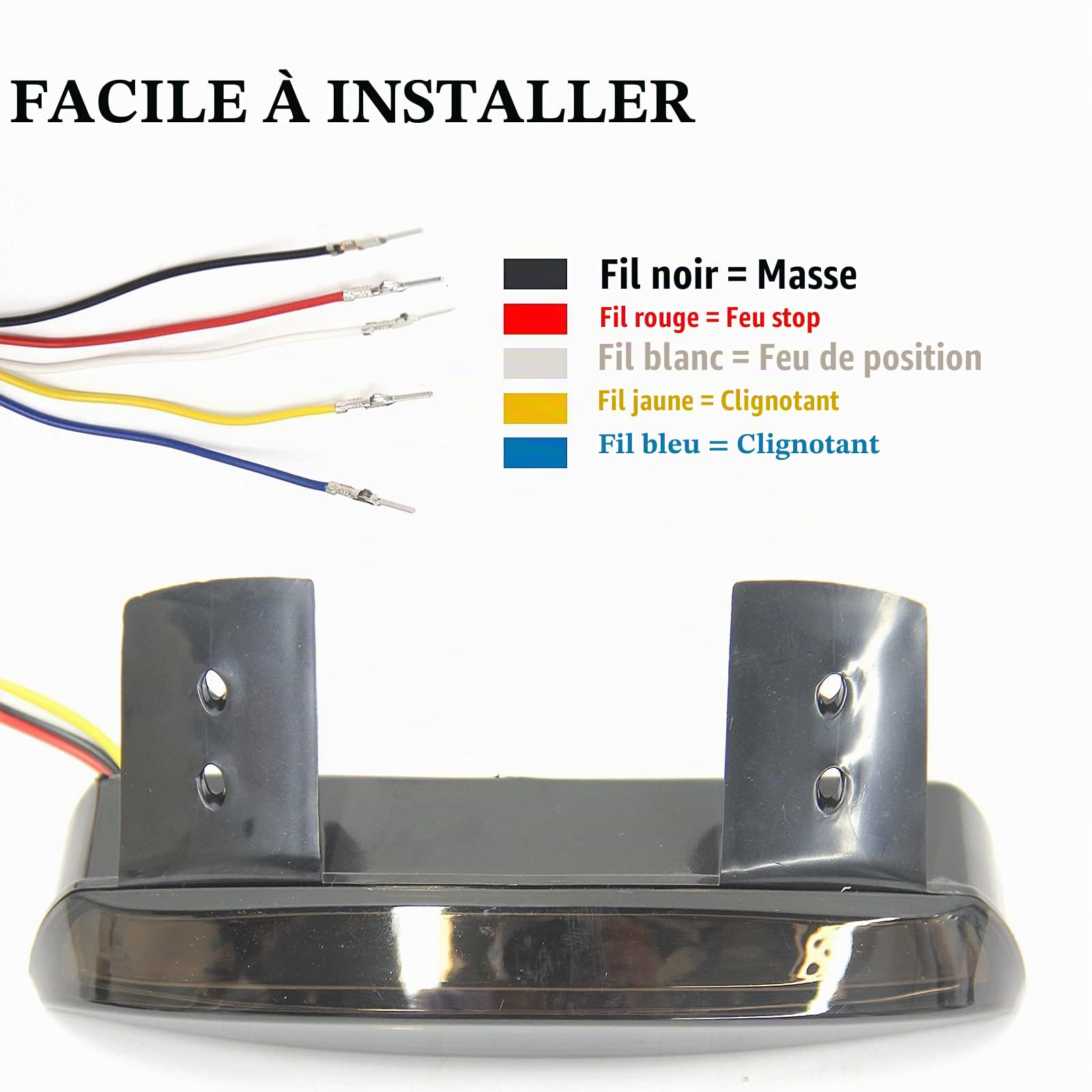 JMTBNO Feu Arrière Moto Clignotant Indicateurs 8 LED Hachée Plaque de Bord de Garde-Boue Frein Stop Arrière Arrêt Feu Lampe Intégrés pour Sportster XL883N 1200N XL1200V XL1200X