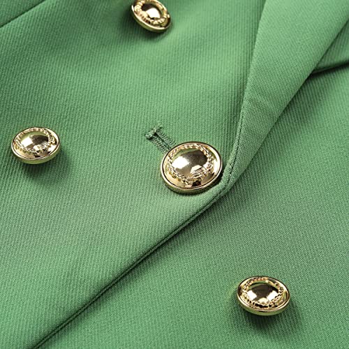 YUNCLOS Women's 2 Pieces Vintage Office Lady Suit Set 1 Button Blazer and Suit Pants4