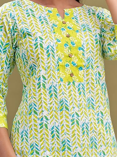 Image of feranoid Women Cotton Printed Short Kurti | Short Kurti for Women | Printed Cotton Kurti