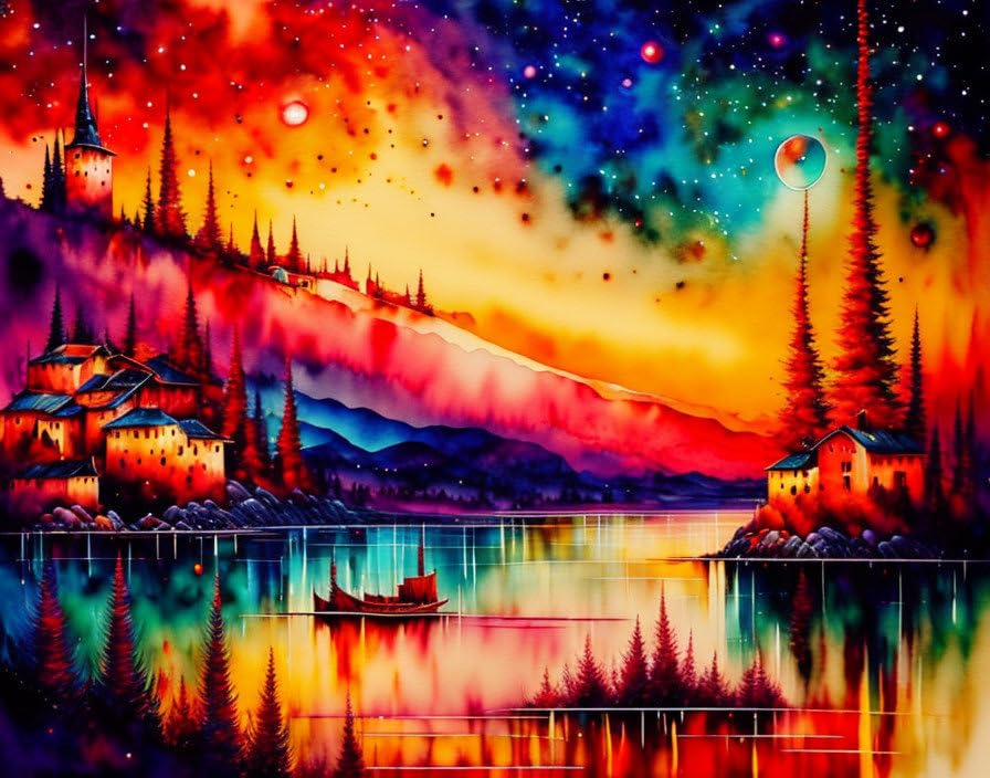 Tableau sur toile d'art A Midsummer's Dream poster de qualite supérieure 58x90cm rouge