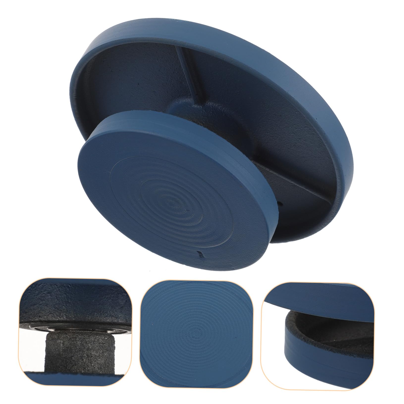 Plato Giratorio de Hierro para Arcilla, Azul, Base Estable y Suave