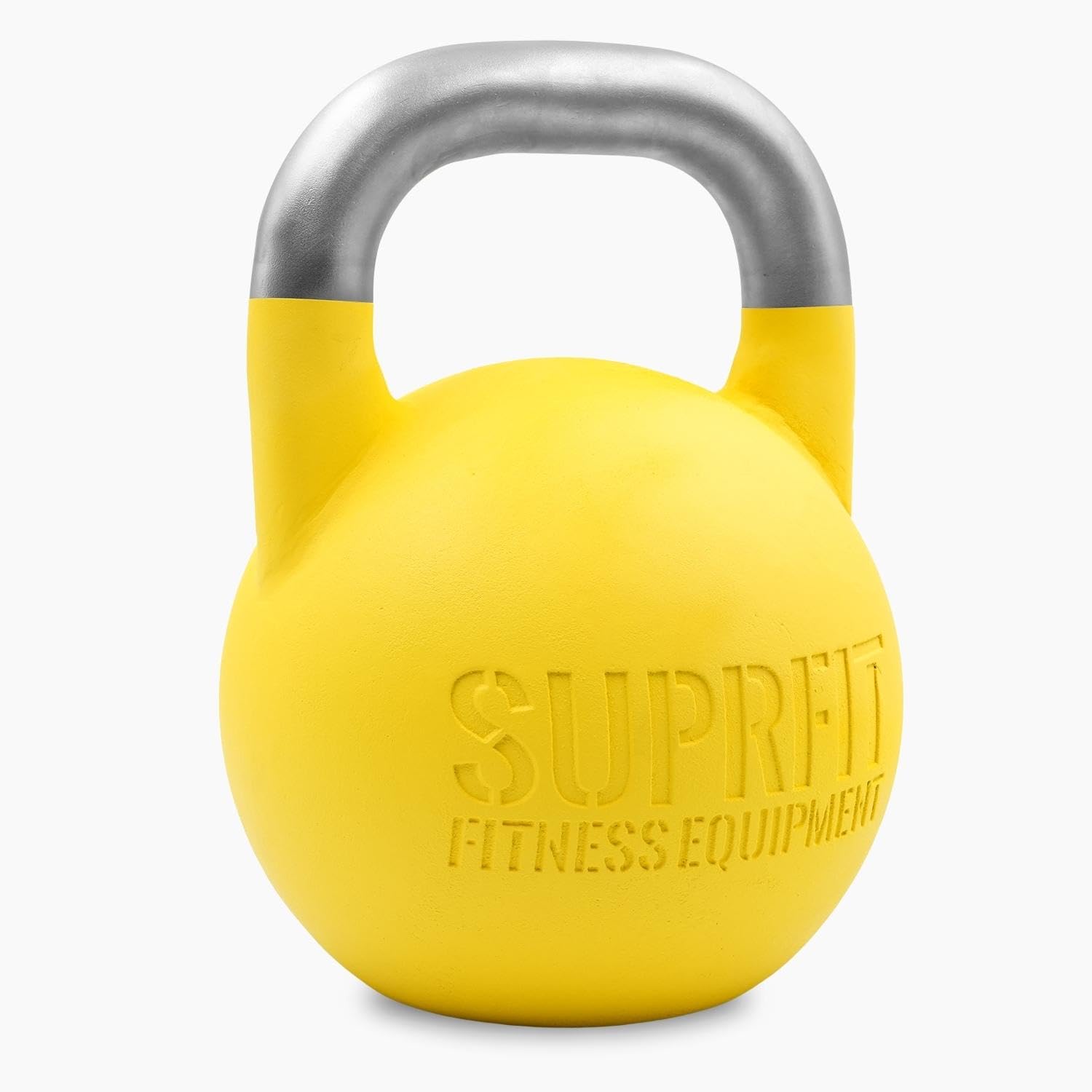 SUPRFIT – Pro Competition Kettlebells – genormte Wettkampf Kugelhantel aus massivem Stahleinzelguss für Kraft- & Crosstraining – mit Farbcodierung zur besseren Unterscheidung der Gewichte