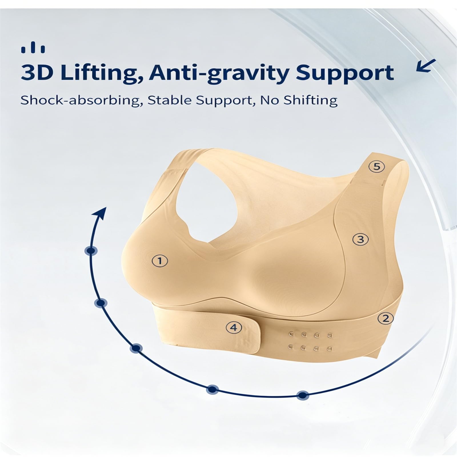 Sujetador corrector de levantamiento con hebilla frontal, figura completa, para mujer, postura de alto apoyo, cobertura completa, sin costuras, push up, sin aros
