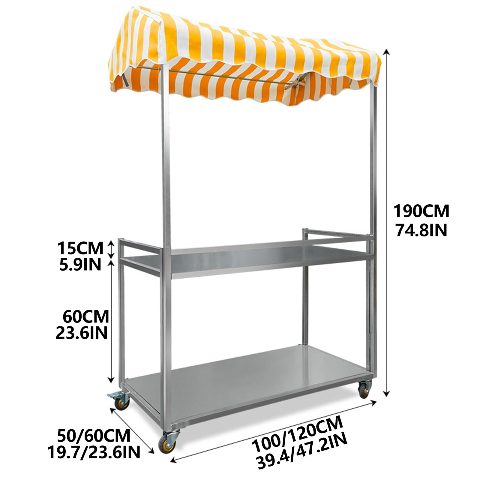 Carrello mobile del fornitore di alimenti con tenda - Carrello di servizio di utilità per eventi di vendita Visualizza camion di cibo catering all'aperto