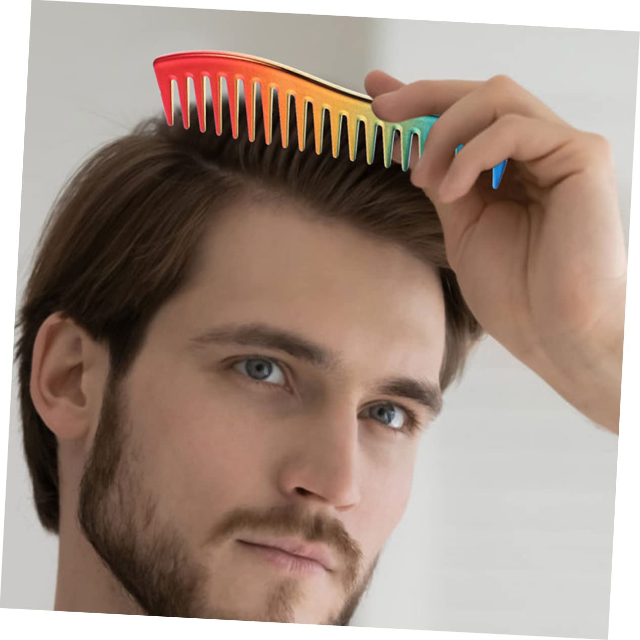 Healeved 3 Set Di Pettini Da Parrucchiere Per Uomo Pettini Per in Abs Pettine Tascabile Portatile Per Barba E 2 Pezzi * 3