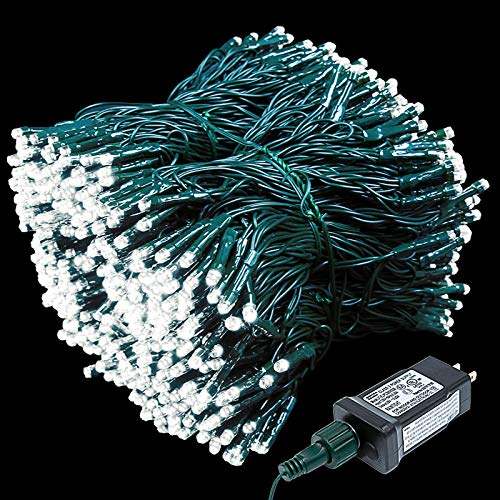 XUNXMAS 800 LED Christmas String Lights Indoor Outdoor 272ft Super Long Cool White Christmas Tree Lights, 8 Lighting Modes UL Certified Waterproof Fairy Lights for Christmas Patio Party Decor