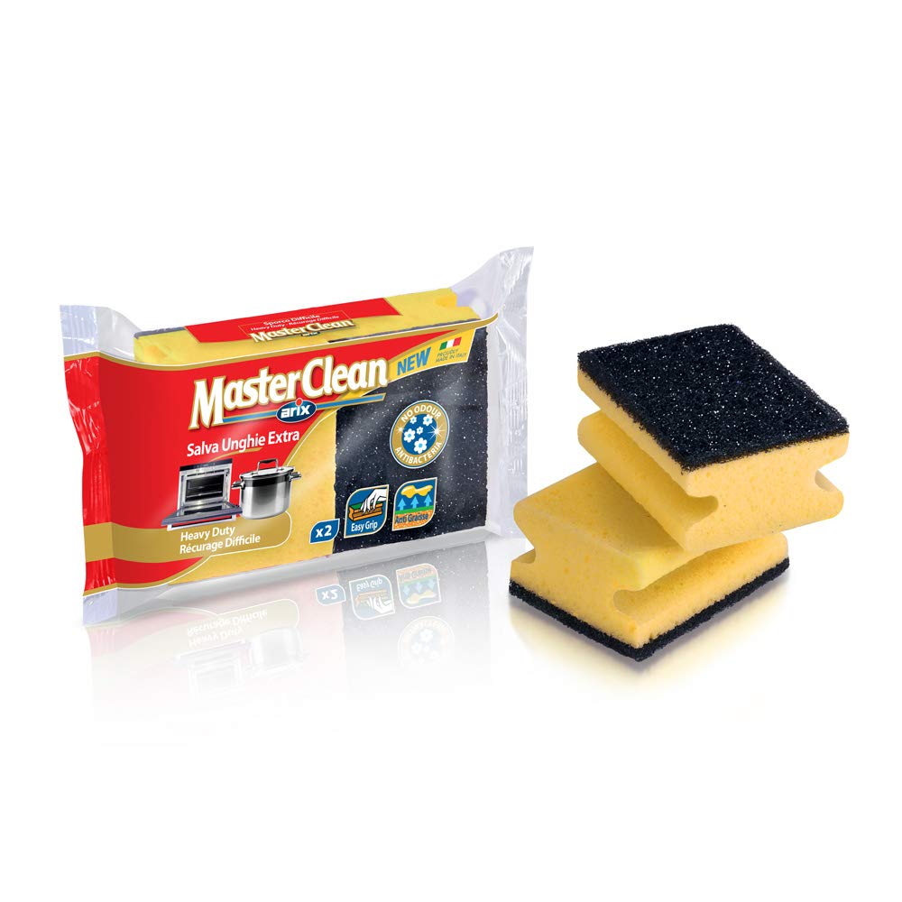 ArixMASTER CLEAN SYNTHETIC SPONGE SCOURER GRIP 2 PCS