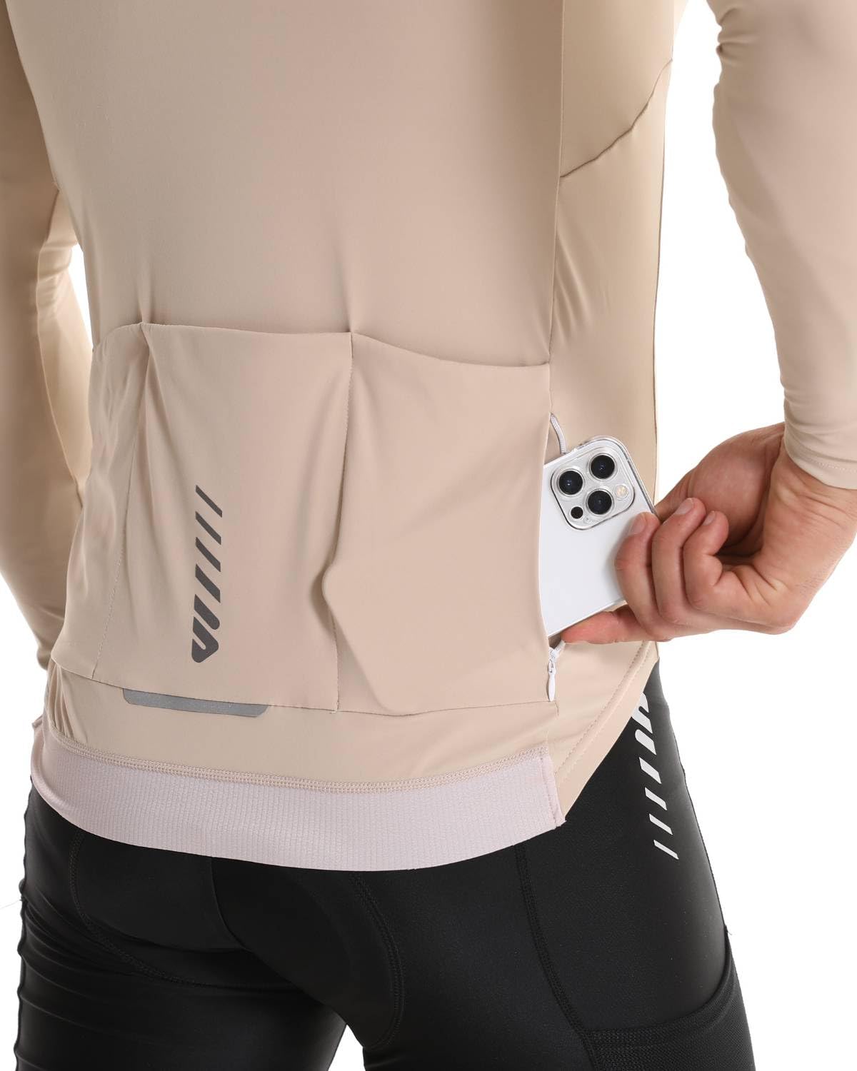 Wulibike Radtrikot Herren Langarm - Rennrad Trikot Herren Reißverschluss mit Taschen, Für Frühling und Herbst geeignet