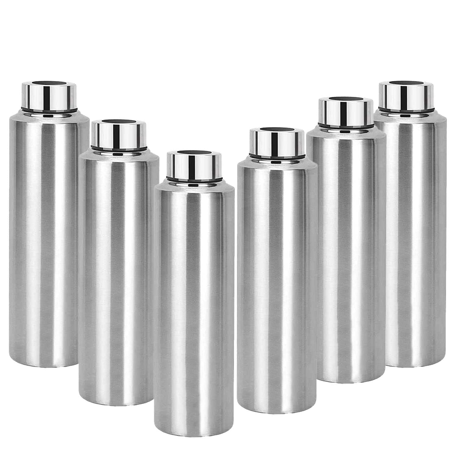 STEEPLE Stainless Steel Water Bottles - Set of 6 -1 STEEPLE Stainless Steel Water Bottles - Set of 6 -1