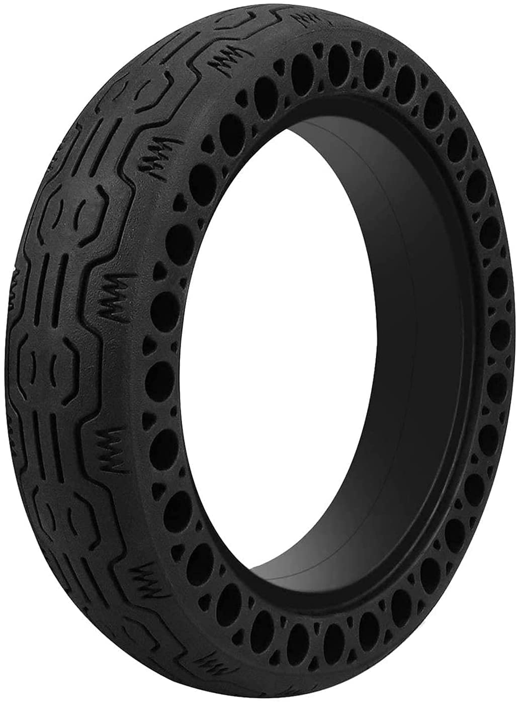 Pneu solide résistant à l'usure pour scooter électrique + démonte-pneu, pneu en nid d'abeille antidérapant, installation simple, pneu sans chambre à air à économie d'énergie, pas besoin de gonflage