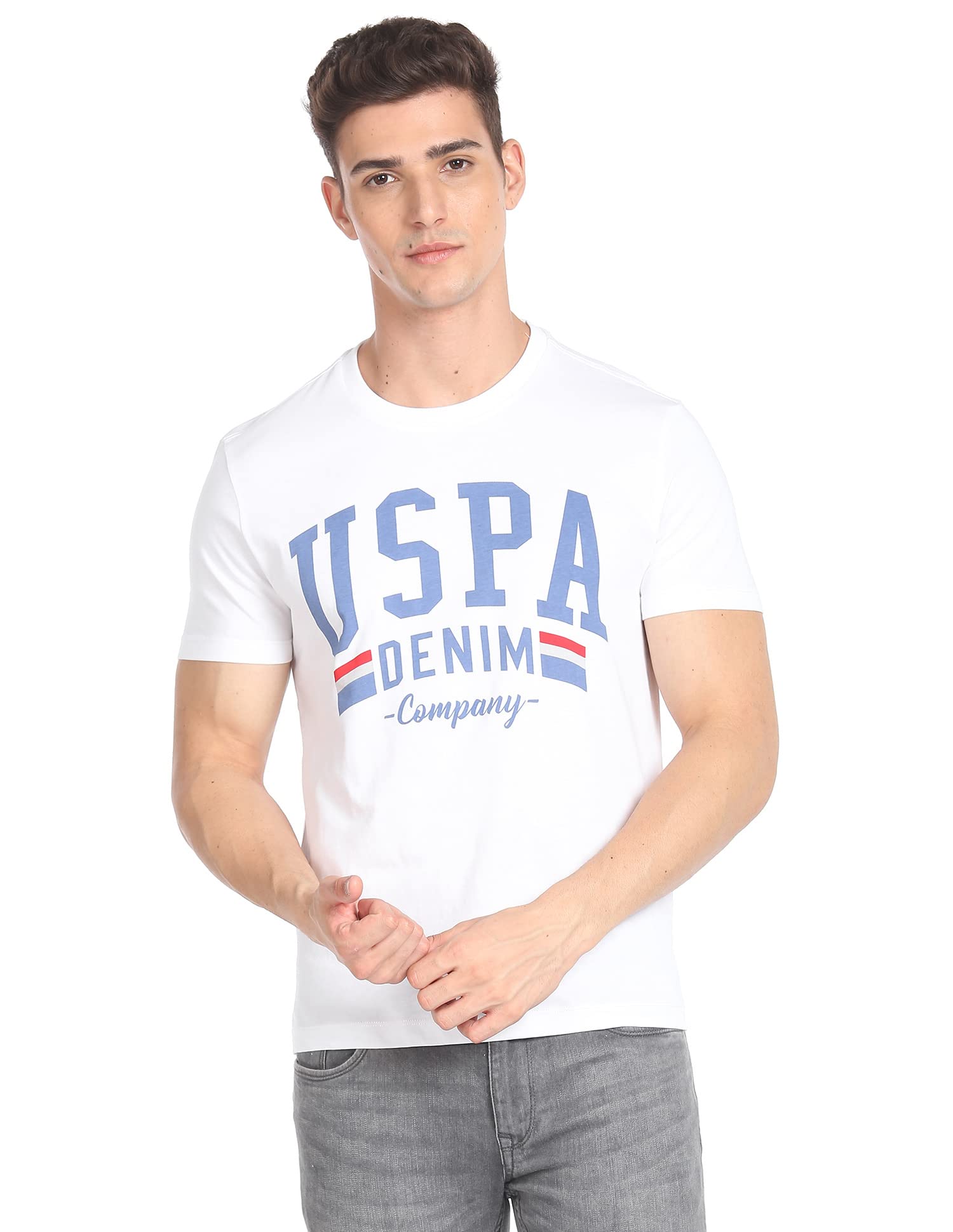 u.s. polo assn. Brand Printed Cotton T-Shirts for Men - Breathable & Comfortable, Half Sleeves Mens Casual T Shirts-picture-28