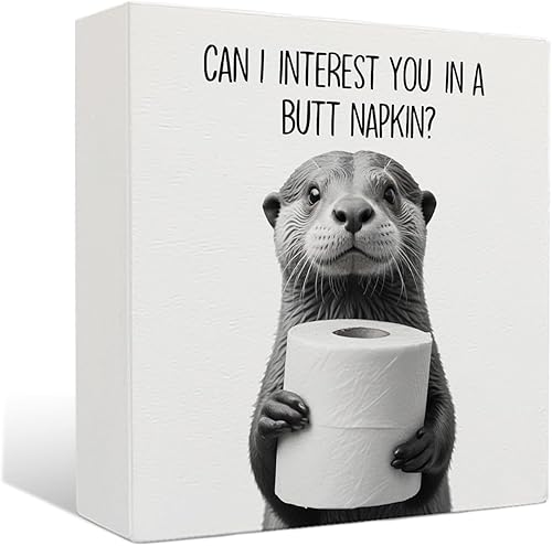 Miniatura 11 de Decoración de Baño de Vaca Highland - Hello Sweet Cheeks Decoración de Baño, Letrero de Madera Rústico del Oeste de Vaca Highland, 5 X 5 Pulgadas