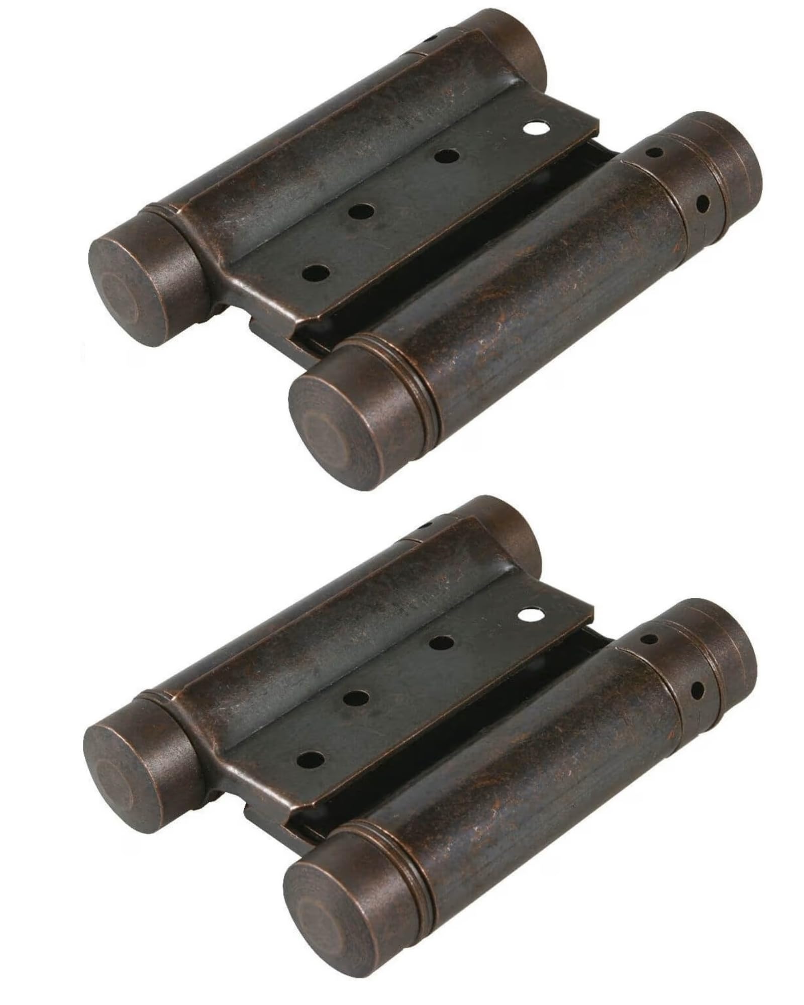 Gedotec Steel Self-Closing Bronze Swing Door Hinge - Swing Door Hinge 175 mm Load Capacity 55 kg - Swing Door Hinge Opening on Both Sides with Spring - for Wooden & Swing Doors