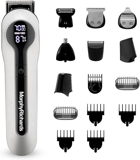 Morphy Richards Kingsman Digital 15-IN-1 Men Body Groomer, White