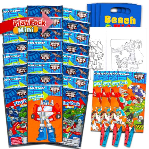 Rescue Bots Party Favors for Kids Bundle - 24 Mini Activity Packs