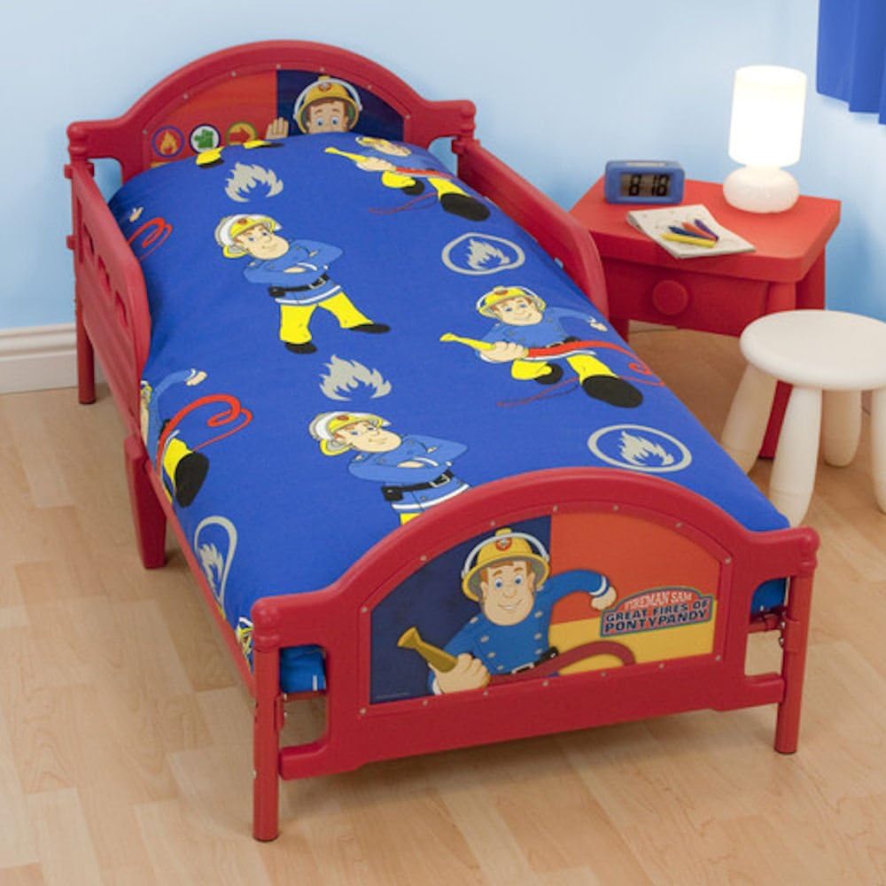 Ready Steady Bed Kids Fireman Sam Hero Toddler Junior Cot