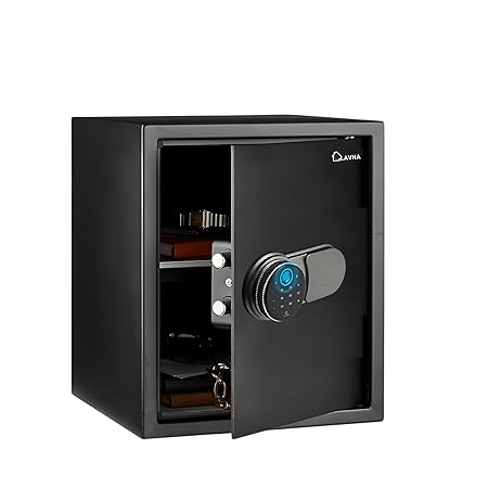 LAVNA Digital Safe Locker with FINGERPRINT, PIN and Manual key Access suitable for Jewellery, Cash, Documents and other valuable of Home Hotel Office Tijori with anti theft alarm (Capacity : 44 Lt.)