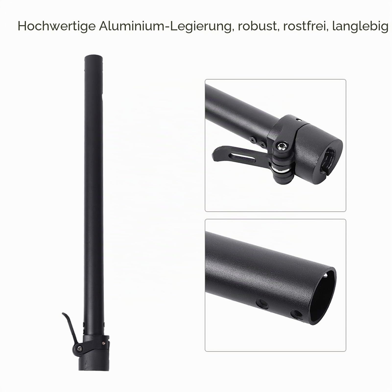 Scooter-Klappstange mit Sockel, Ersatzteile für M365 Elektro-Faltroller, Aluminiumoy E-Scooter, Ersatzteile, Schwarz