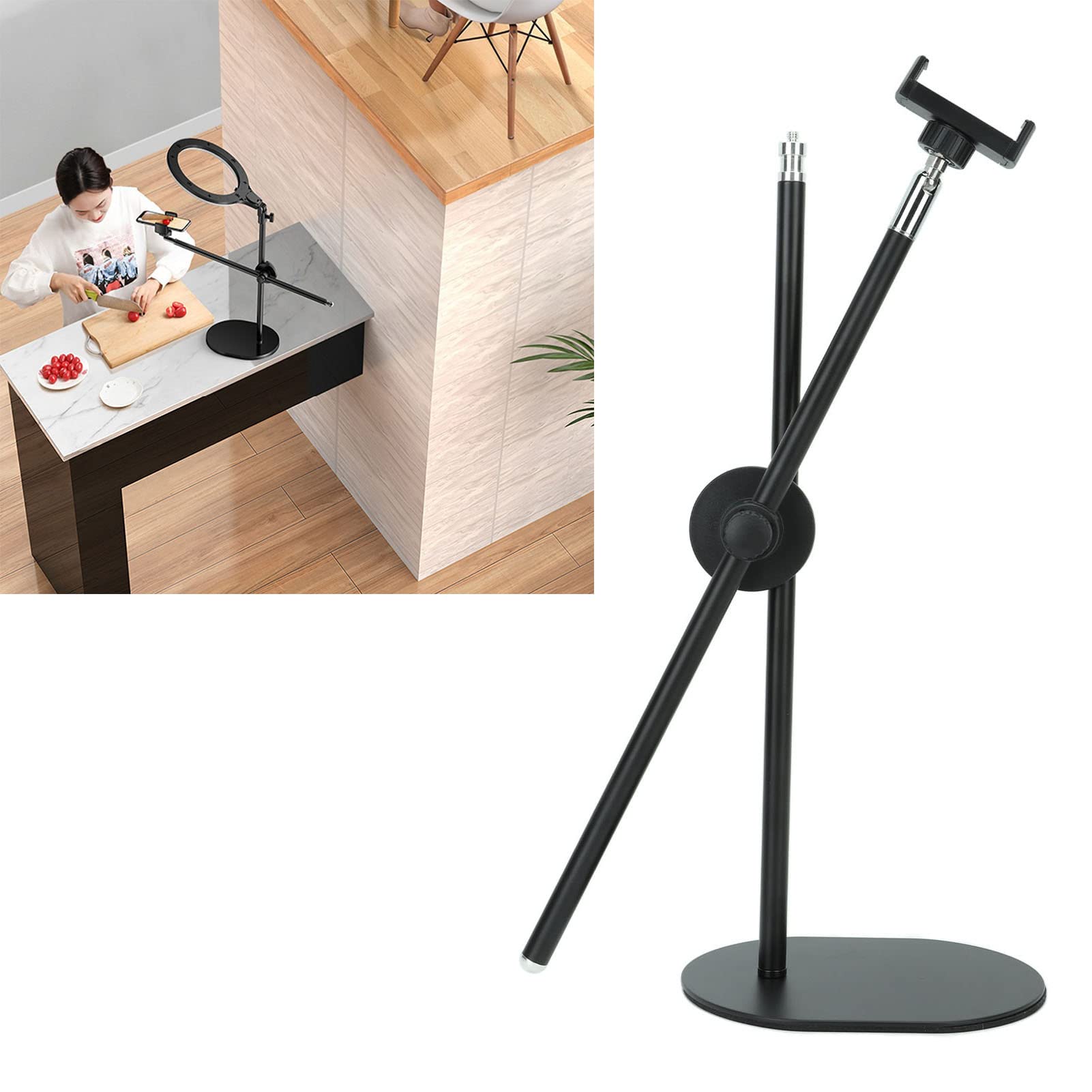 Soporte para teléfono móvil, grabación de video, multiángulo, ajustable, telescópico, suave, soporte para teléfono celular, soporte de abrazadera de transmisión en vivo