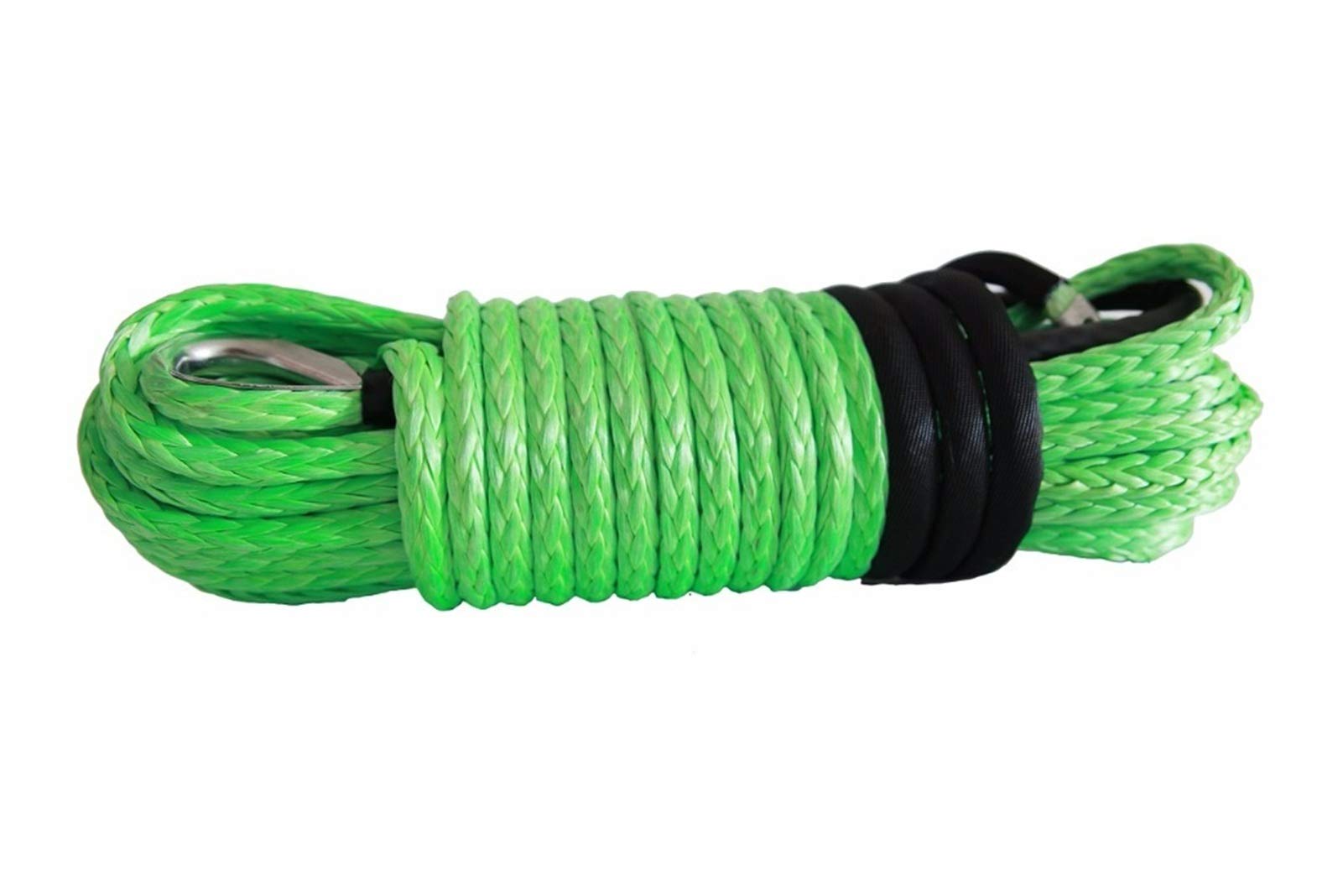 Winch Rope, Green 12mm*30m Synthetic Rope, Synthetic Winch Cable,Replacement Synthetic Rope for Winch,Plasma Rope