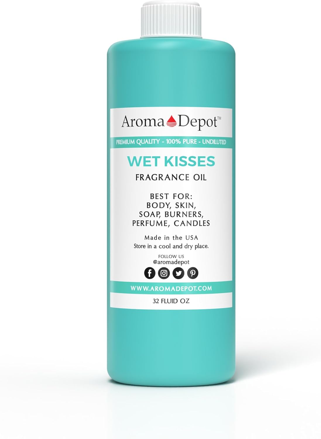 Wet Kisses 32oz Fragrance Oil I Perfume I Skin Oil I Scented Oil. DIY Projects Such as Candles, Bath Bombs, Body Butters, Creams & Lotions. Few Drops in The Diffuser, Burners, or Warmers.