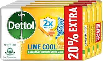 Dettol Lime Cool Bathing Soap Bar with 2X Menthol & long Lasting Freshness