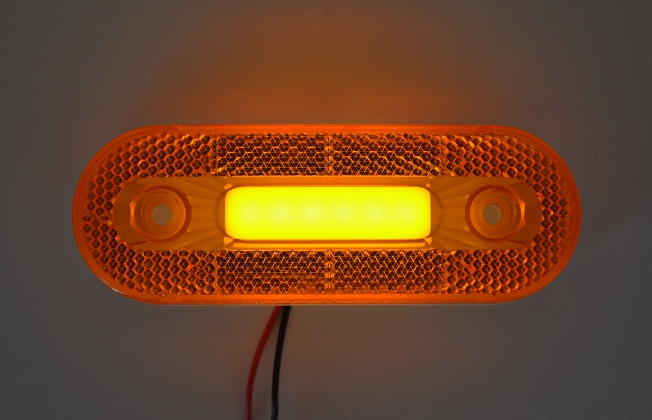 24V Rosso Arancio Indicatore Laterale Perimetrali Luci 2x per Camion Rimorchio