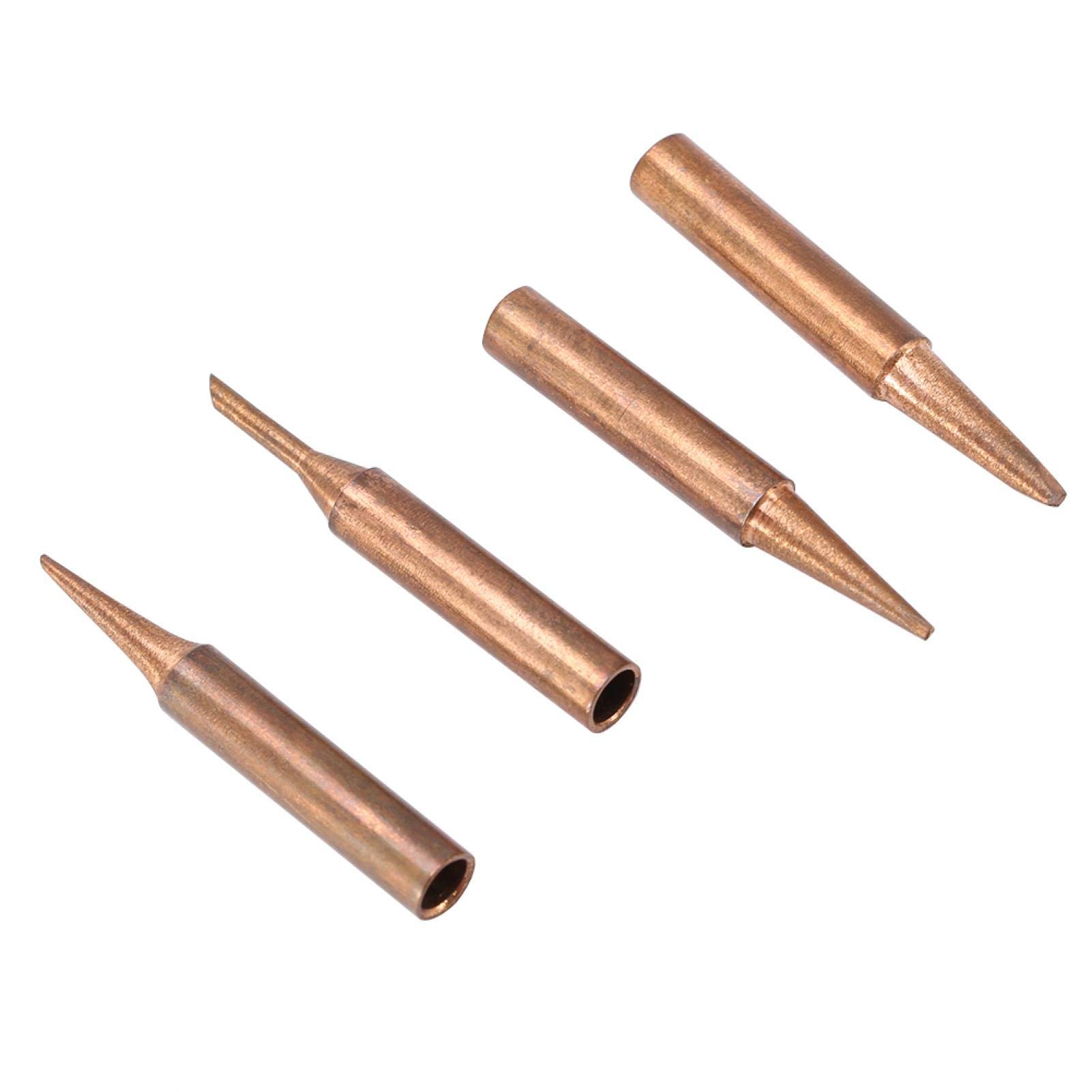 Tyenaza Kit Punta per Saldatore, 10 pezzi Punte per Saldatura in Rame Senza Piombo 900M di Ricambio per Testa di Saldatura Accessori Per Saldatore Senza Piombo Per Hakko, Radio Shack, Tenma, Atten ecc
