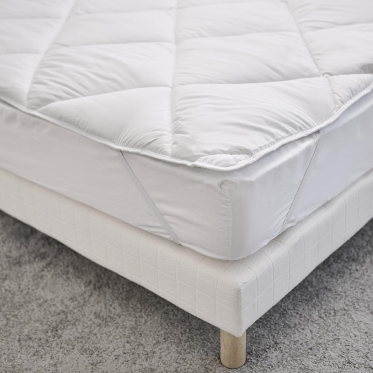 Bleu Câlin Microfibre Fitted Sheet – White, White, 90 x 190 cm
