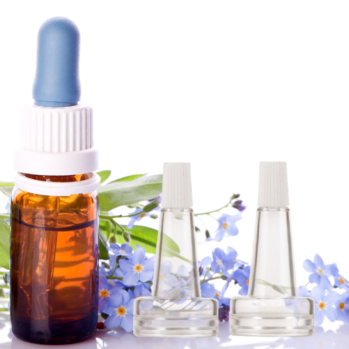 CIYODO 50pcs Bottle Caps Essence Bottle Trumpet Head Sample Vials for Lab Sealing Cap for Extraction