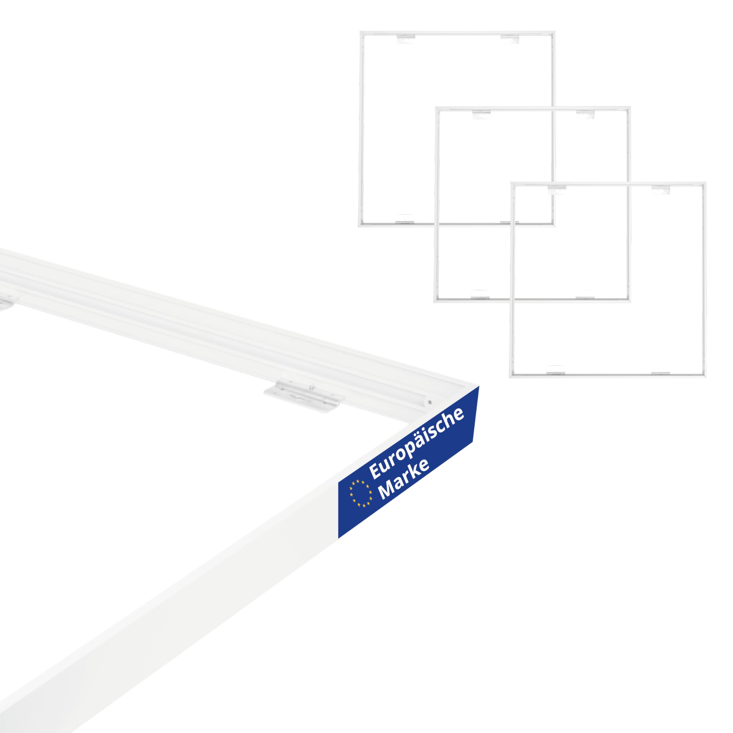 INNOVATE Panel LED 62x62 [Panel retroiluminado LED Plafón regulable con transformador] Lámpara de techo Panel LED Lámpara de techo empotrada Escritorio (marco de montaje, 3)