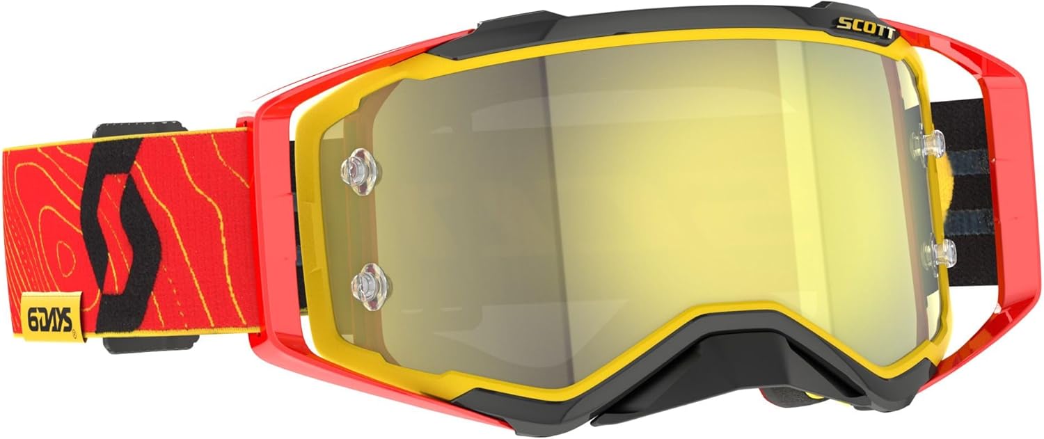 SCOTT Prospect LE Goggle 6 Days ISDE Spain Red/Yellow MX Off-road ATV UTV BMX MTB Adult Riding Goggles