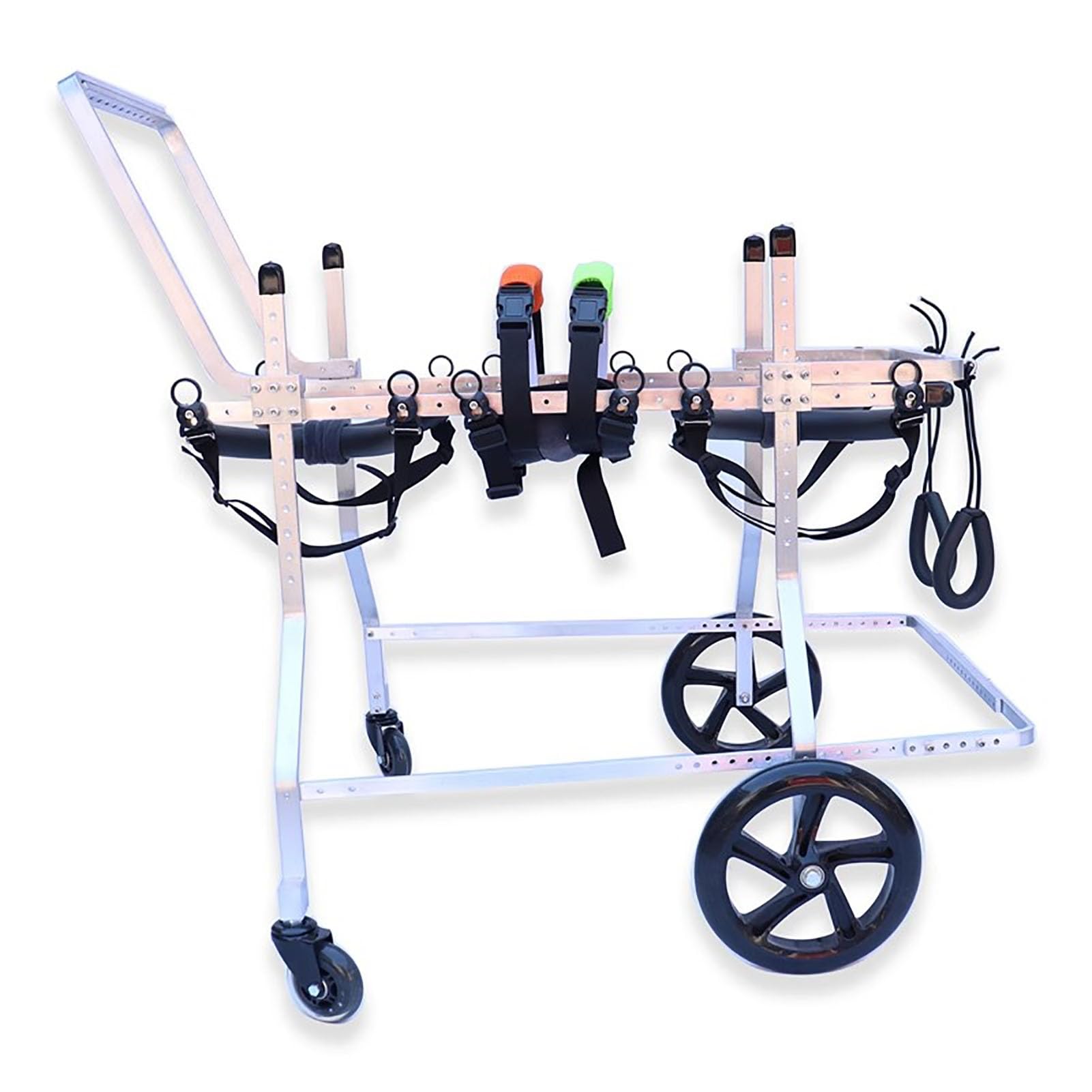 Silla de ruedas ajustable de aluminio para perros discapacitados, ayuda de movilidad de apoyo completo para grandes Bs con displasia de cadera, mejora la movilidad y la calidad de vida