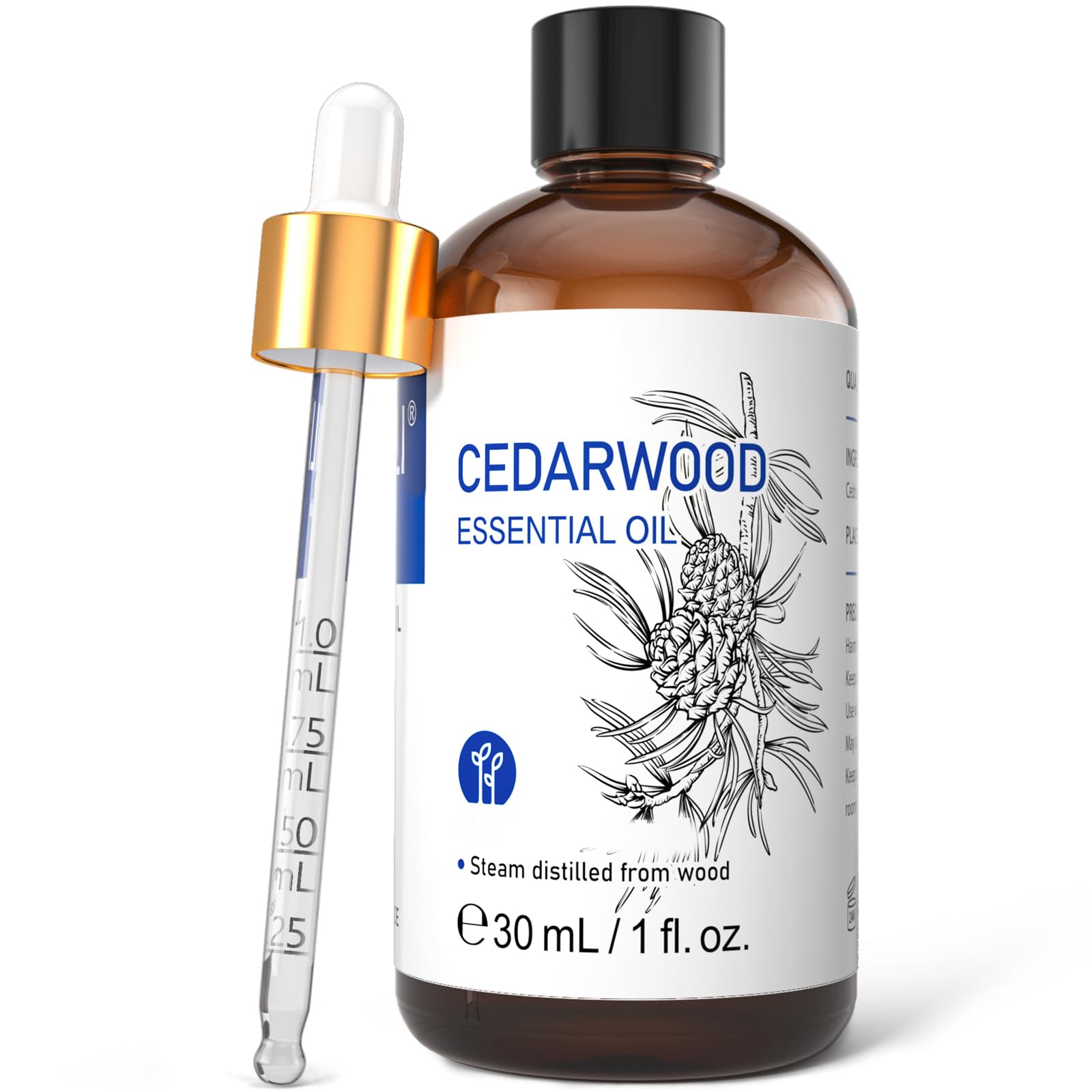 HIQILI Cedarwood Essential Oil for Hair, Skin &amp; Diffuser