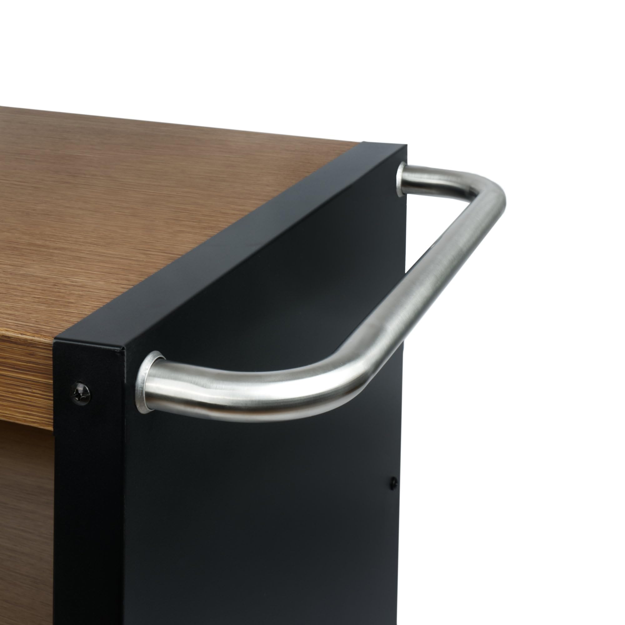 BBQ-Toro Carro de barbacoa 95 x 50 x 90 cm, Mueble con Ruedas | negro con aspecto de madera | mesa de barbacoa con gran superficie de trabajo | mesa auxiliar para barbacoa al aire libre