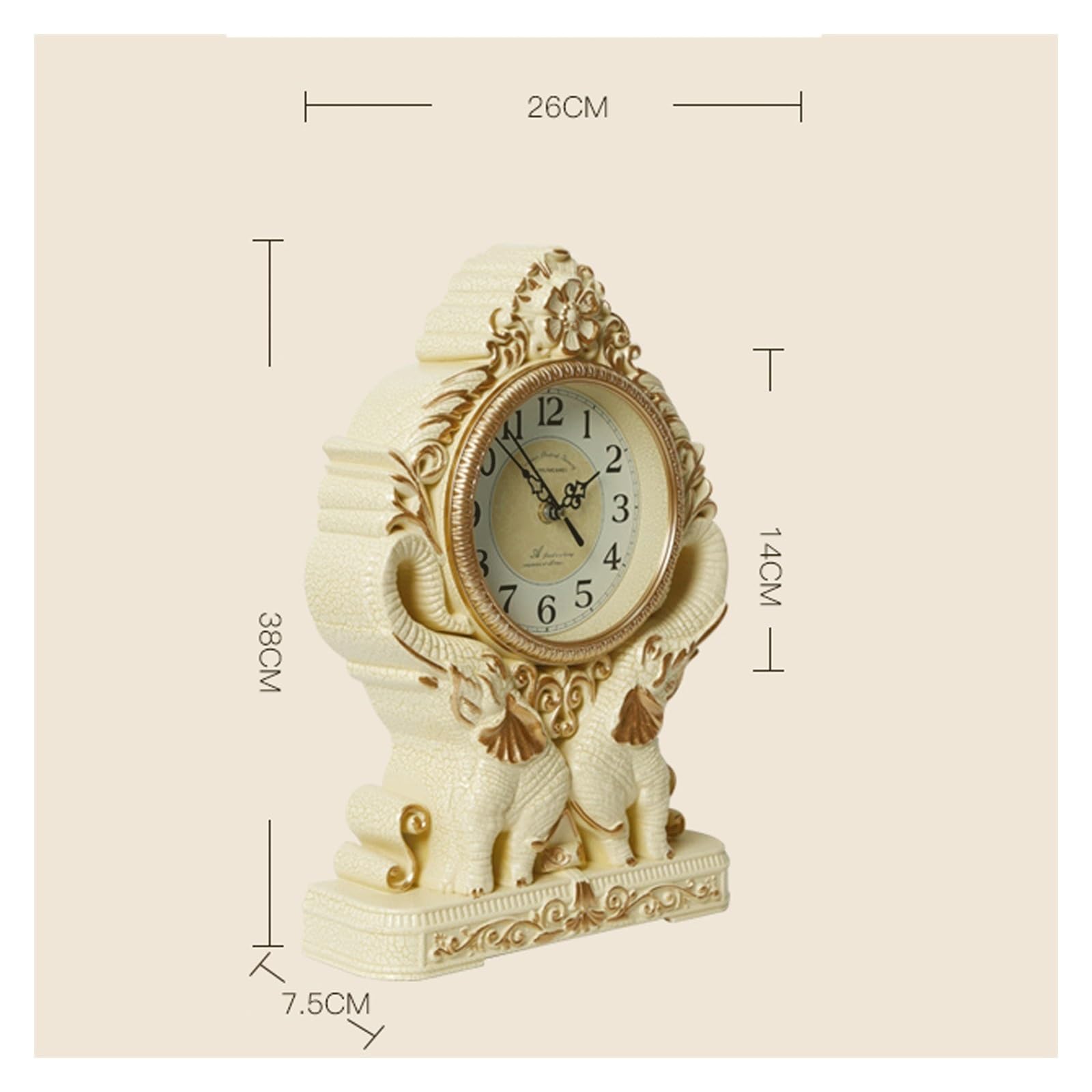 Desk Clocks Clock Decoration Living Room Table Clock Desktop Desktop Pendulum Clock Bedroom Mute Home Desk Clock Decorate Table Clock (Color : B)